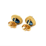 Sapphire & Diamond Mis-Matched Stud Earrings