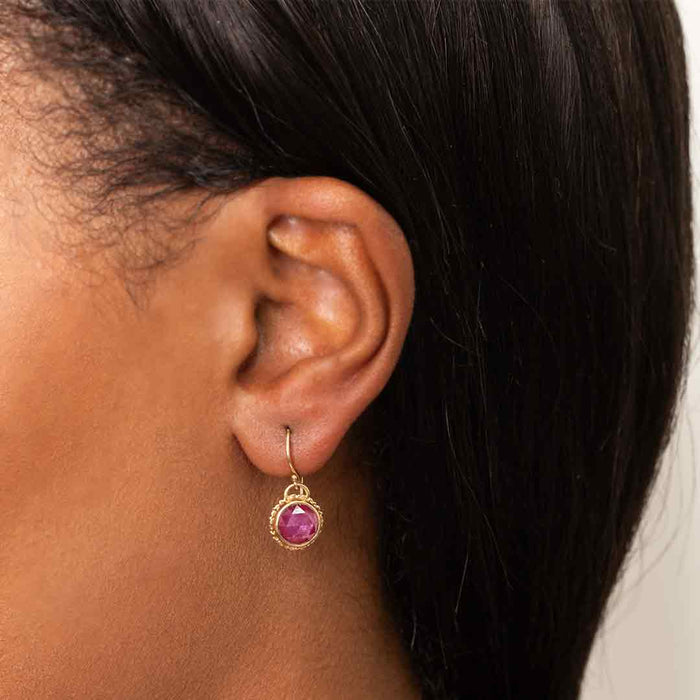 Indian Ruby Drop Earrings