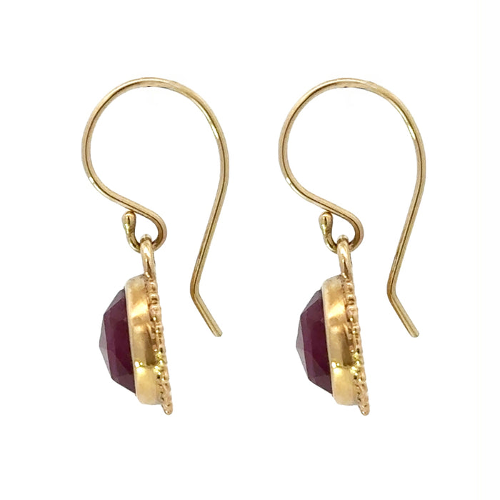 Indian Ruby Drop Earrings