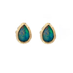 Teardrop Australian Opal Stud Earrings