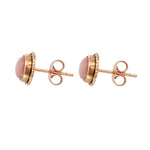 Pink Peruvian Opal Stud Earrings