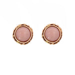 Pink Peruvian Opal Stud Earrings