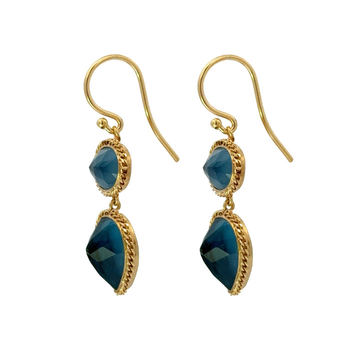 One of a Kind London Blue Topaz Drop Earrings