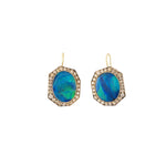 Opal & Fancy Argyle Diamond Drop Earrings