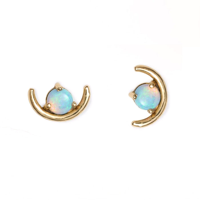 Large Opal Arc Earrings