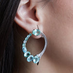 Thorn Embrace Forbidden Fruit Paraiba Tourmaline & Diamond Earrings