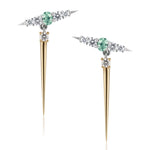 Spike Paraiba Tourmaline & Diamond Drop Earrings