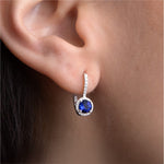 Sapphire & Diamond Drop Earrings