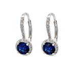 Sapphire & Diamond Drop Earrings