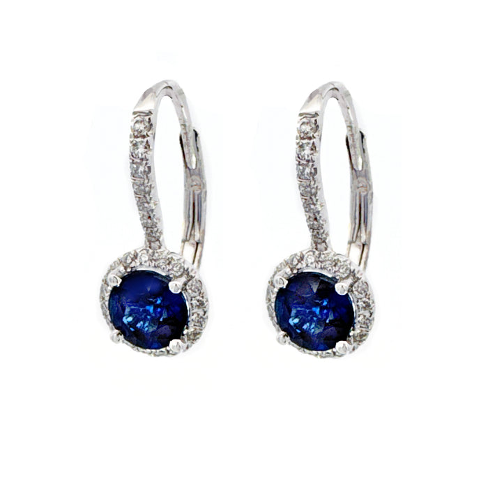 Sapphire & Diamond Drop Earrings