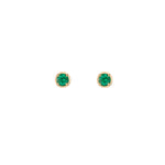 0.51tcw Emerald Round Stud Earrings