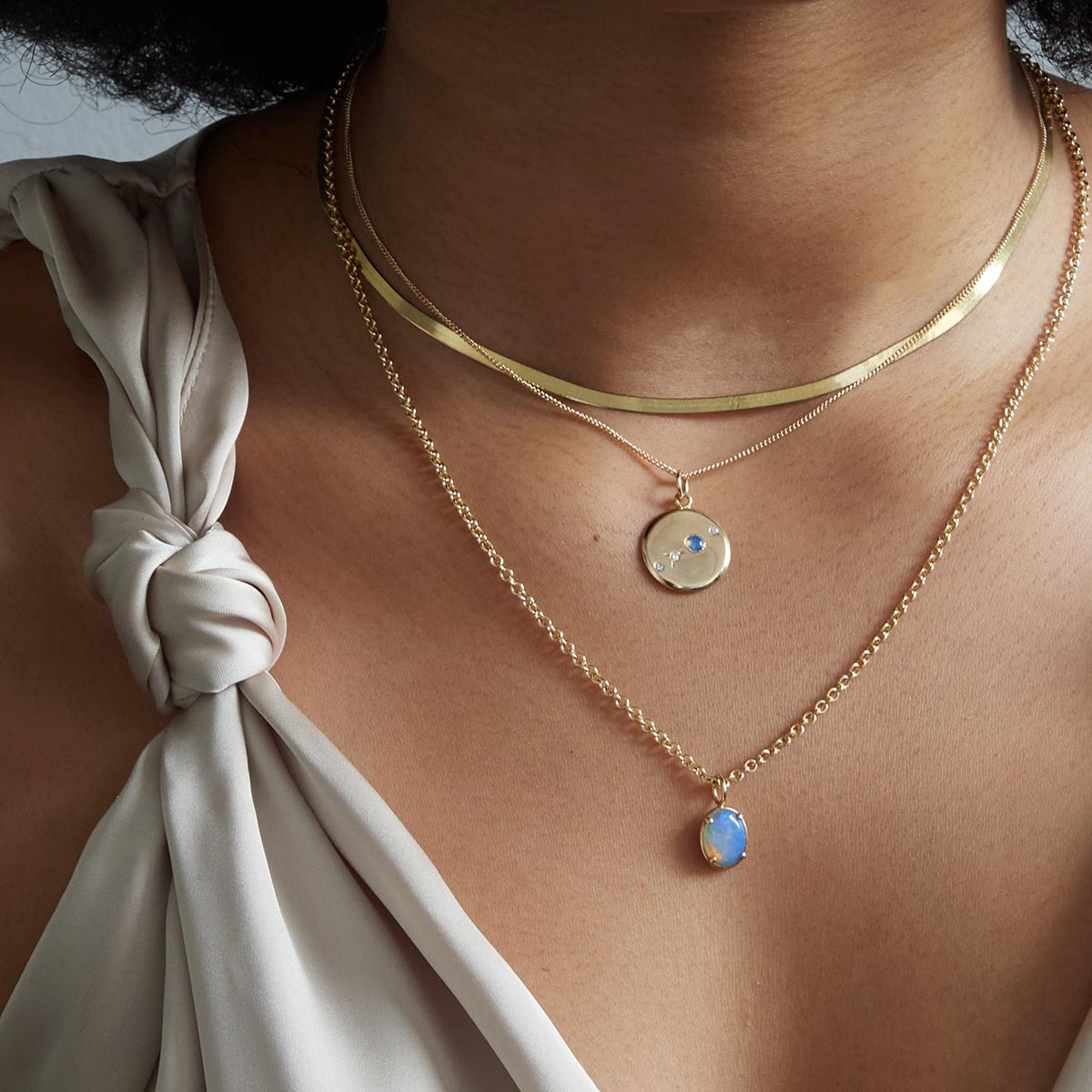 Wwake shop opal necklace