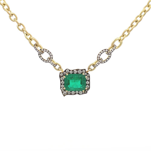 Brazilian Emerald Pendant Necklace