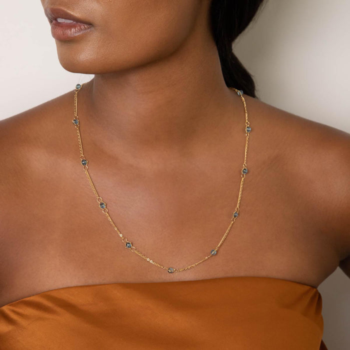 London Blue Topaz Whisper Chain Necklace