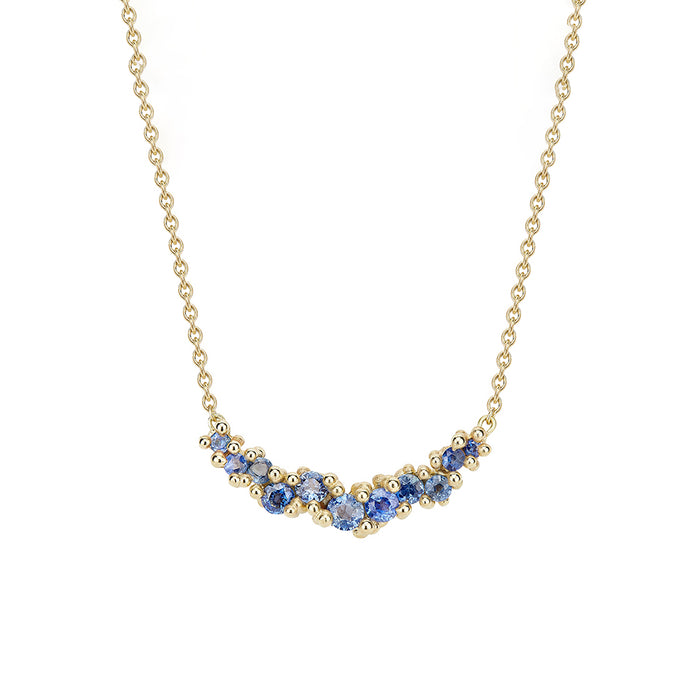 Sapphire Granule Cluster Necklace