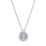 Round White Chalcedony Oera Necklace