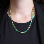 Zambian Emerald & Radiant Diamond Riviera Necklace