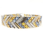 Sapphire & Diamond Masterpiece Chevron Chic Bracelet