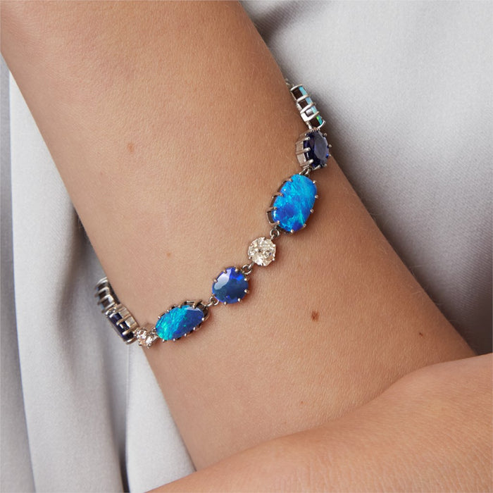 Multigem & Diamond Bracelet