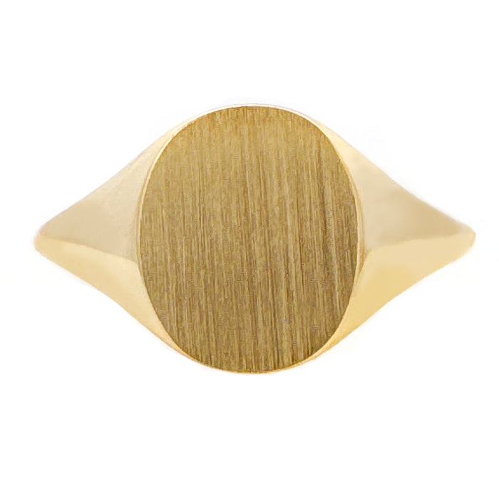 Brushed Oval Signet Ring