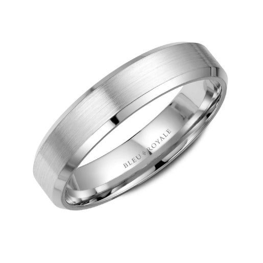 Men's Wedding Bands: 5mm Mens Beveled Edge Wedding Band