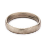 White Gold Oval Section Band