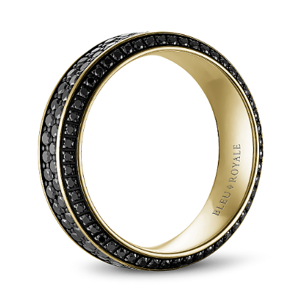 7.5mm Black Diamond Full Eternity Wedding Band