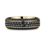 7.5mm Black Diamond Full Eternity Wedding Band