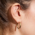 Medium 3mm Round Tube Hoop Earrings