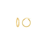 Medium 3mm Round Tube Hoop Earrings