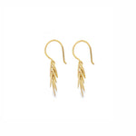 Small Golden Leaf Dangle Earrings