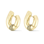 Oera Chain Inverted Hoop Earrings