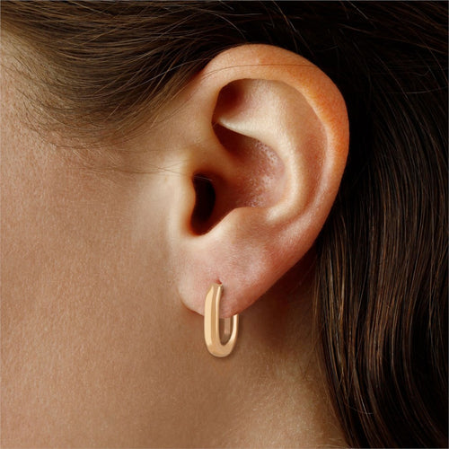 U-Shape Hollow Hoop Earrings Image 2