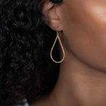 Large Stardust Elongated Teardrop Earrings