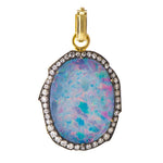 Large Opal & Diamond Pendant