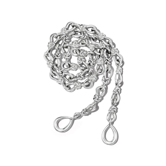 16" Sterling Silver Large True Lover's Knot Chain