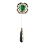 Paraiba Tourmaline & Diamond Brooch