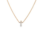 Tiny Cross Diamond Necklace