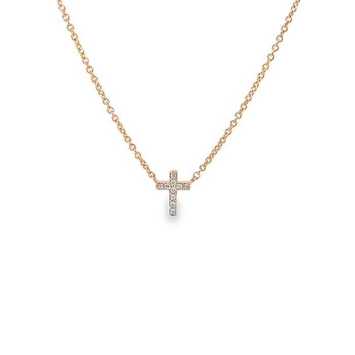 Tiny Cross Diamond Necklace