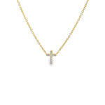 Tiny Cross Diamond Necklace