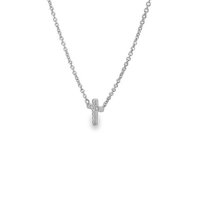 Tiny Cross Diamond Necklace