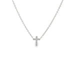 Tiny Cross Diamond Necklace