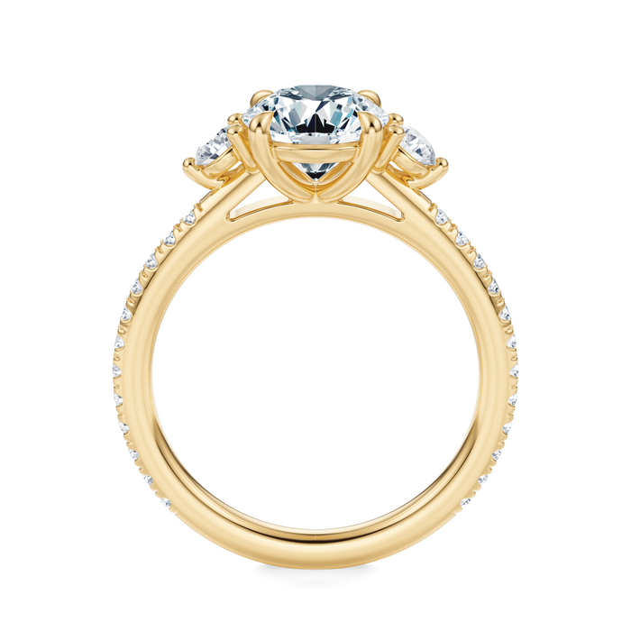 Pave Wrap Cathedral Diamond Ring Setting