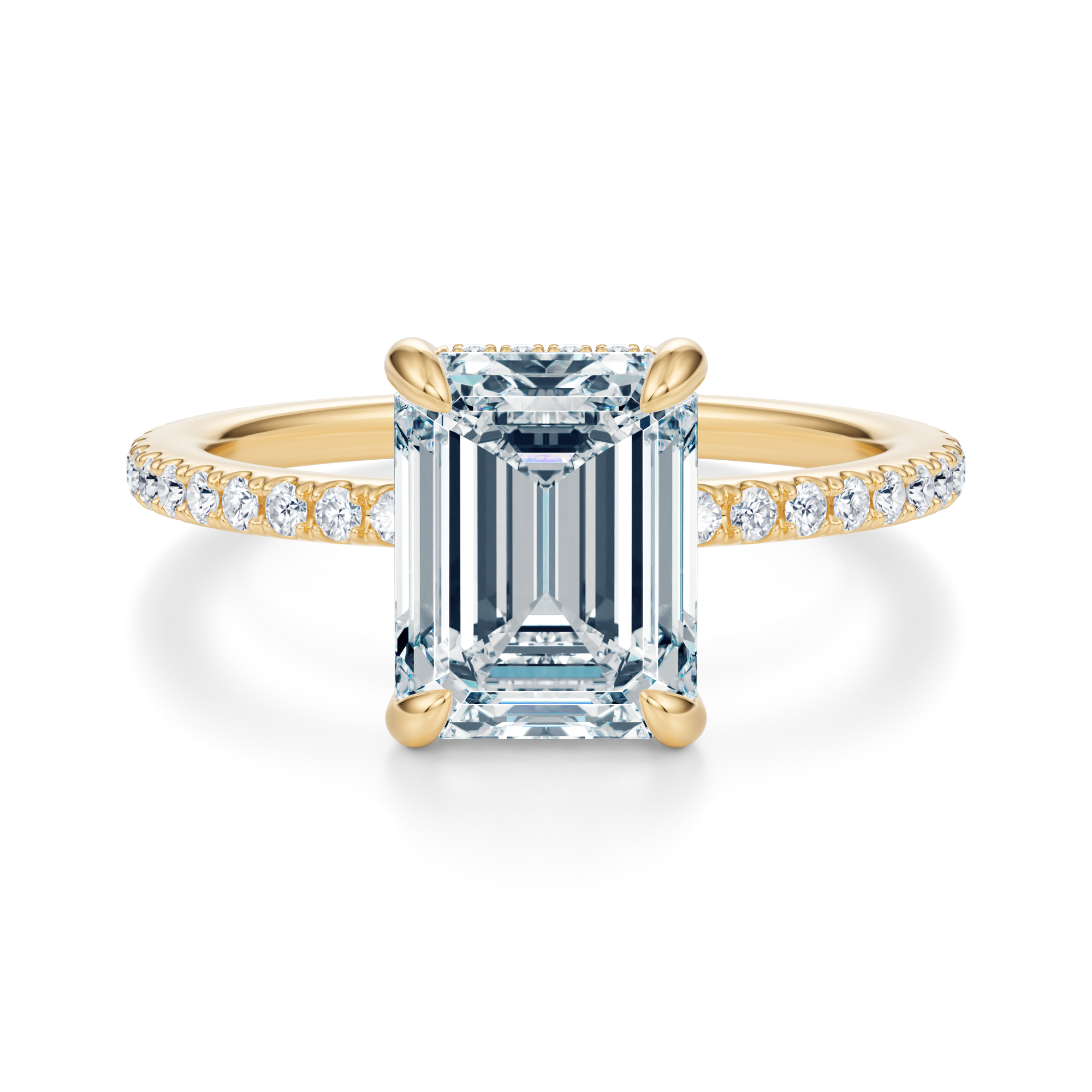 Personalized Greenwich 4 Birthstone & Diamond Ring in 14k Gold