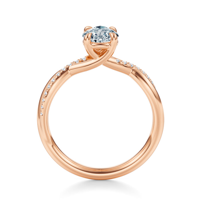 Spring Pavé Engagement Ring Setting